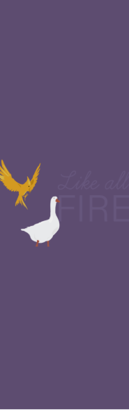Like All Fire — handmade bookmark
